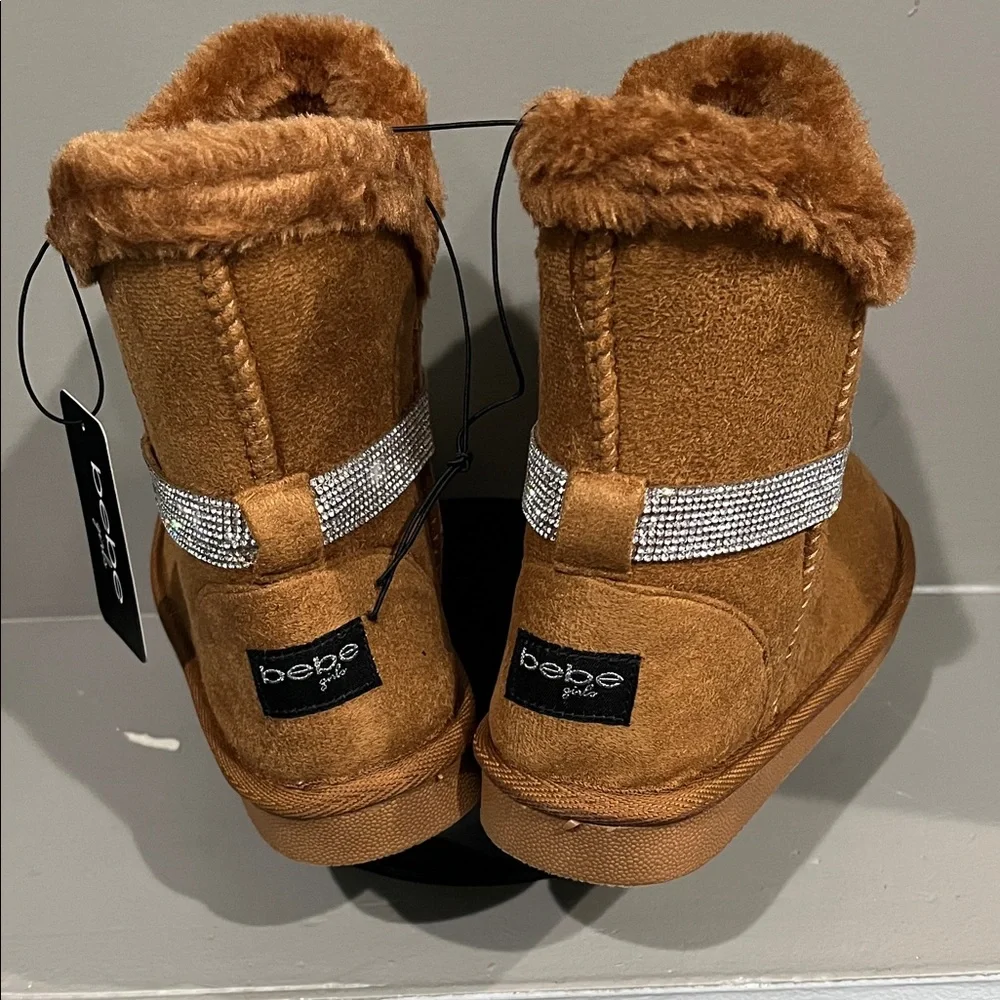 Bebe Brown Boots with Sparkling Strap